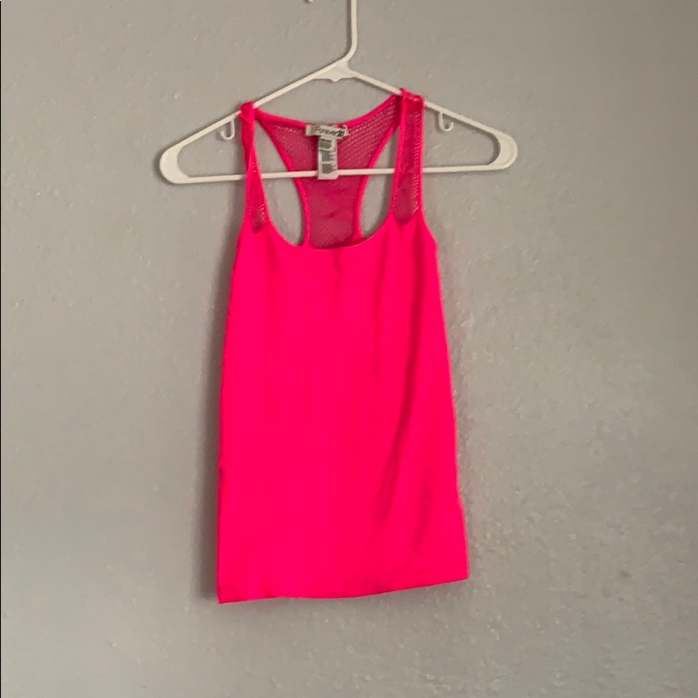 Neon laser cute knit tank